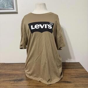 Levi's Tan Logo T-Shirt Size Large